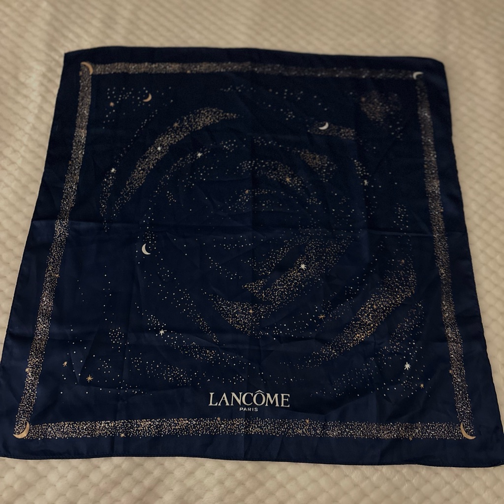 Navy Blue Silk Scarf